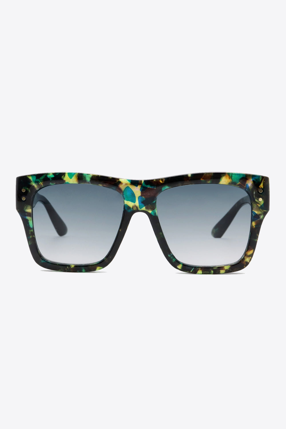 Women’s UV400 Patterned Polycarbonate Square Sunglasses