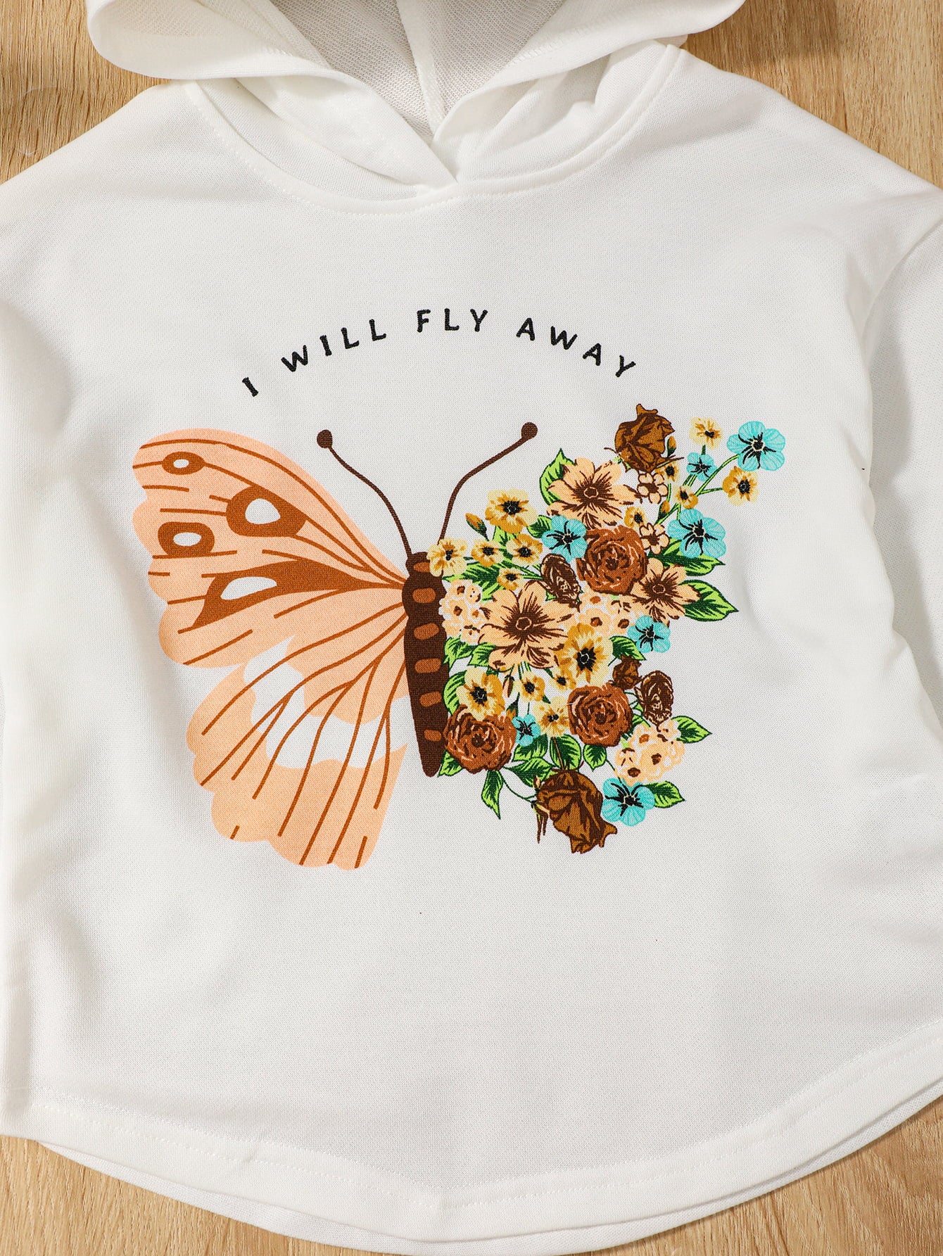 Children’s Girls I WILL FLY AWAY Graphic Hoodie and Joggers Set