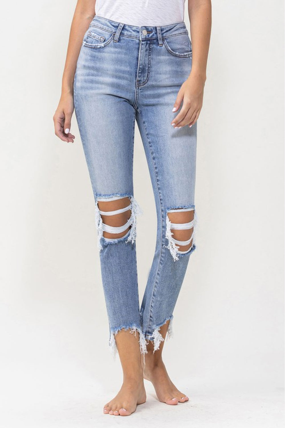 Women’s Lovervet Full Size Courtney Super High Rise Kick Flare Jeans