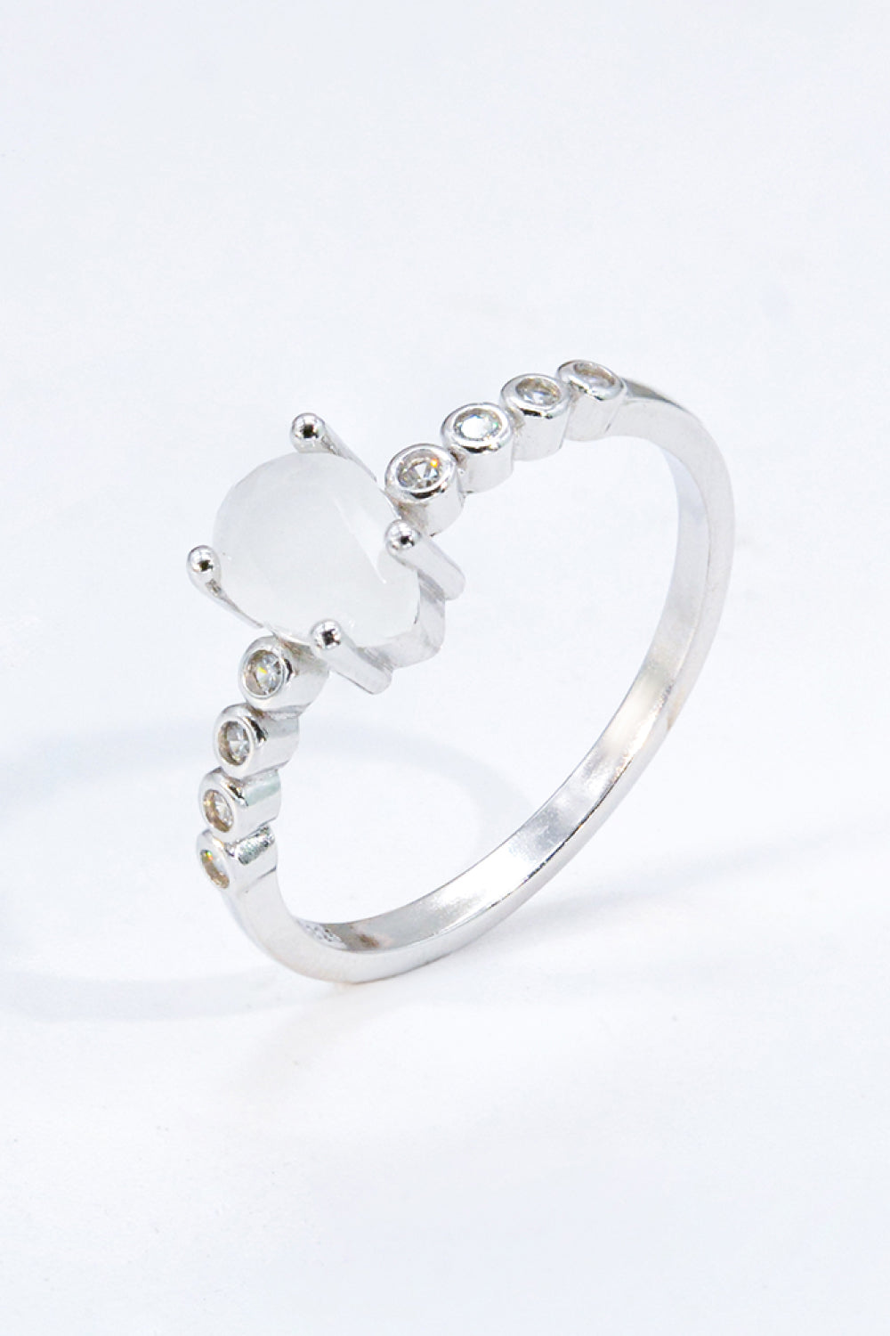 Women’s Teardrop Natural Moonstone Ring