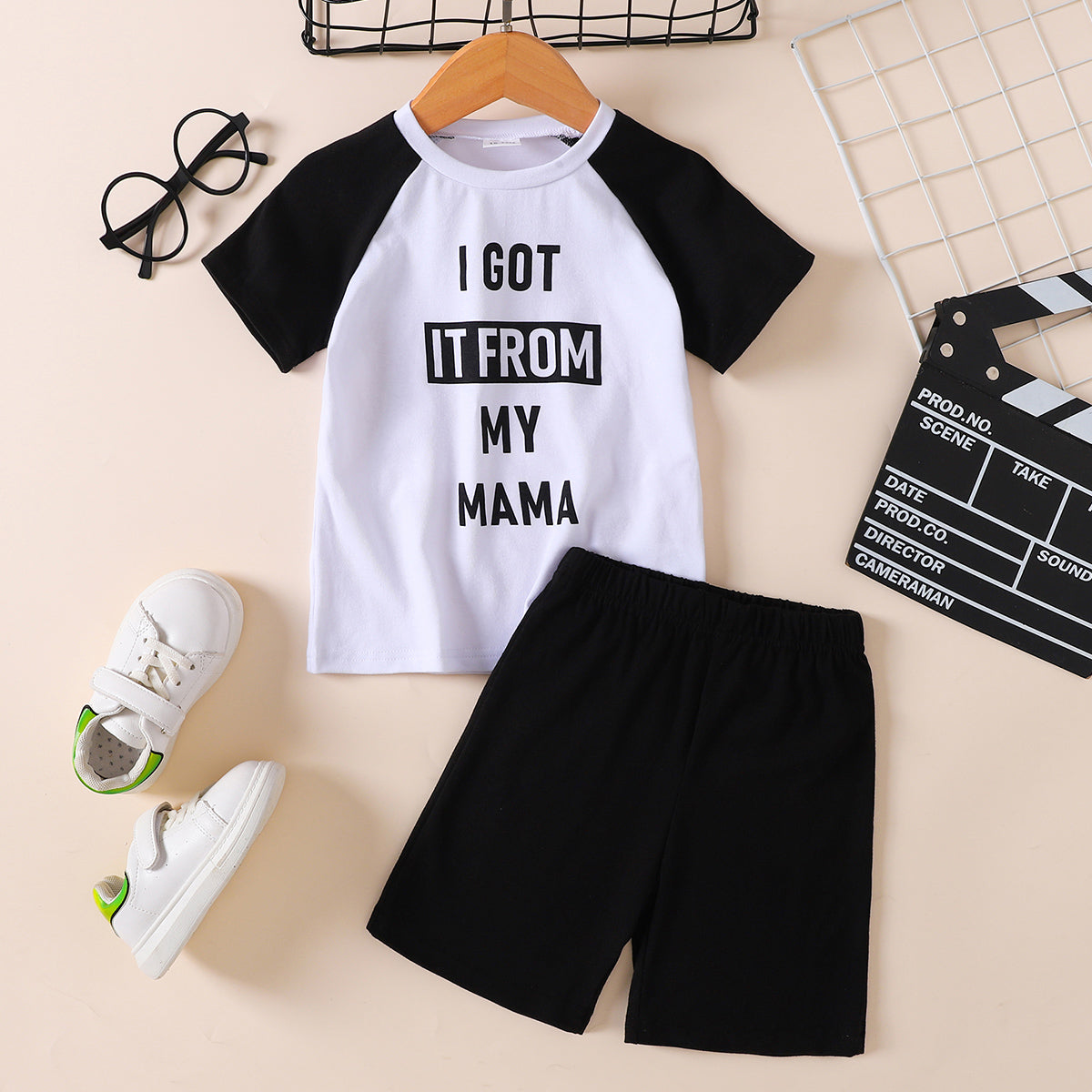 Children’s Boys  I GOT IT FROM MY MAMA Graphic Tee and Shorts Set