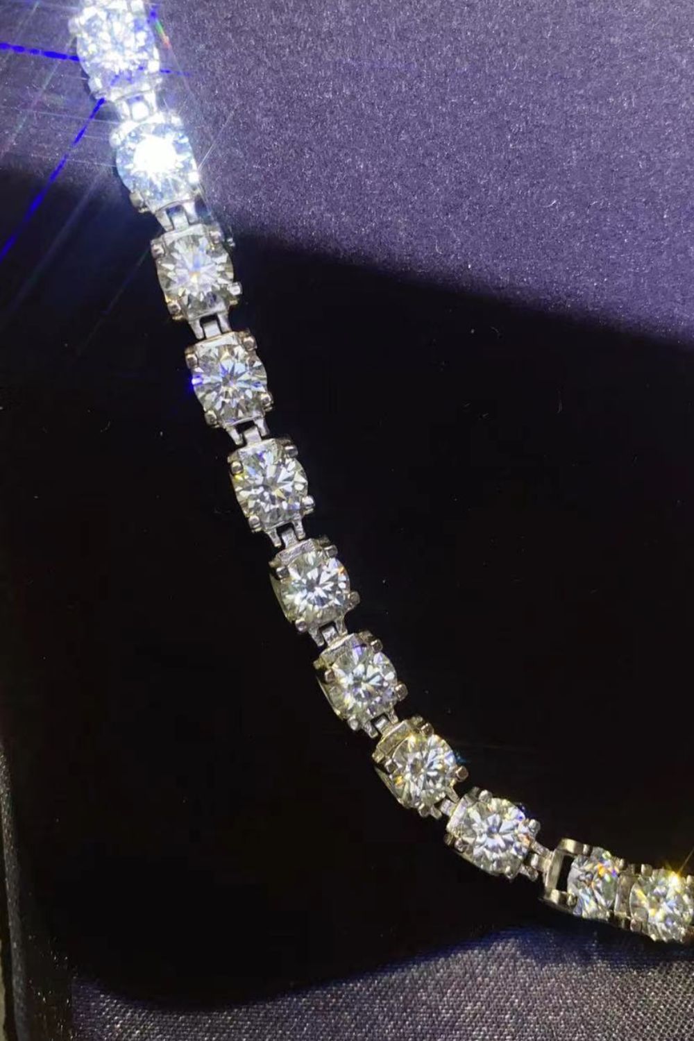 Women’s 10 Carat Moissanite Platinum-Plated Bracelet
