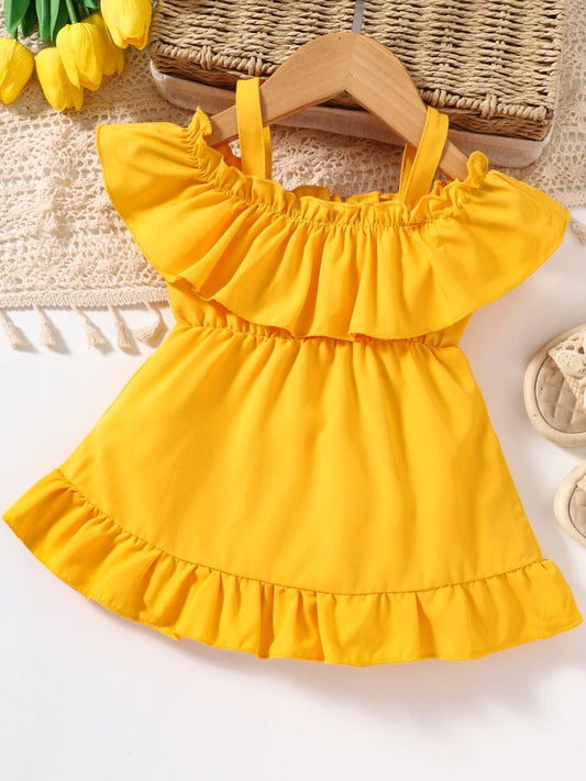 Children’s GirlsFrill Trim Ruffle Hem Dress