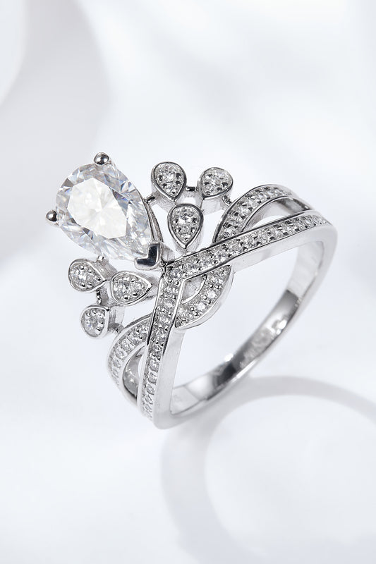 Women’s 1.5 Carat Moissanite Crown-Shaped Ring