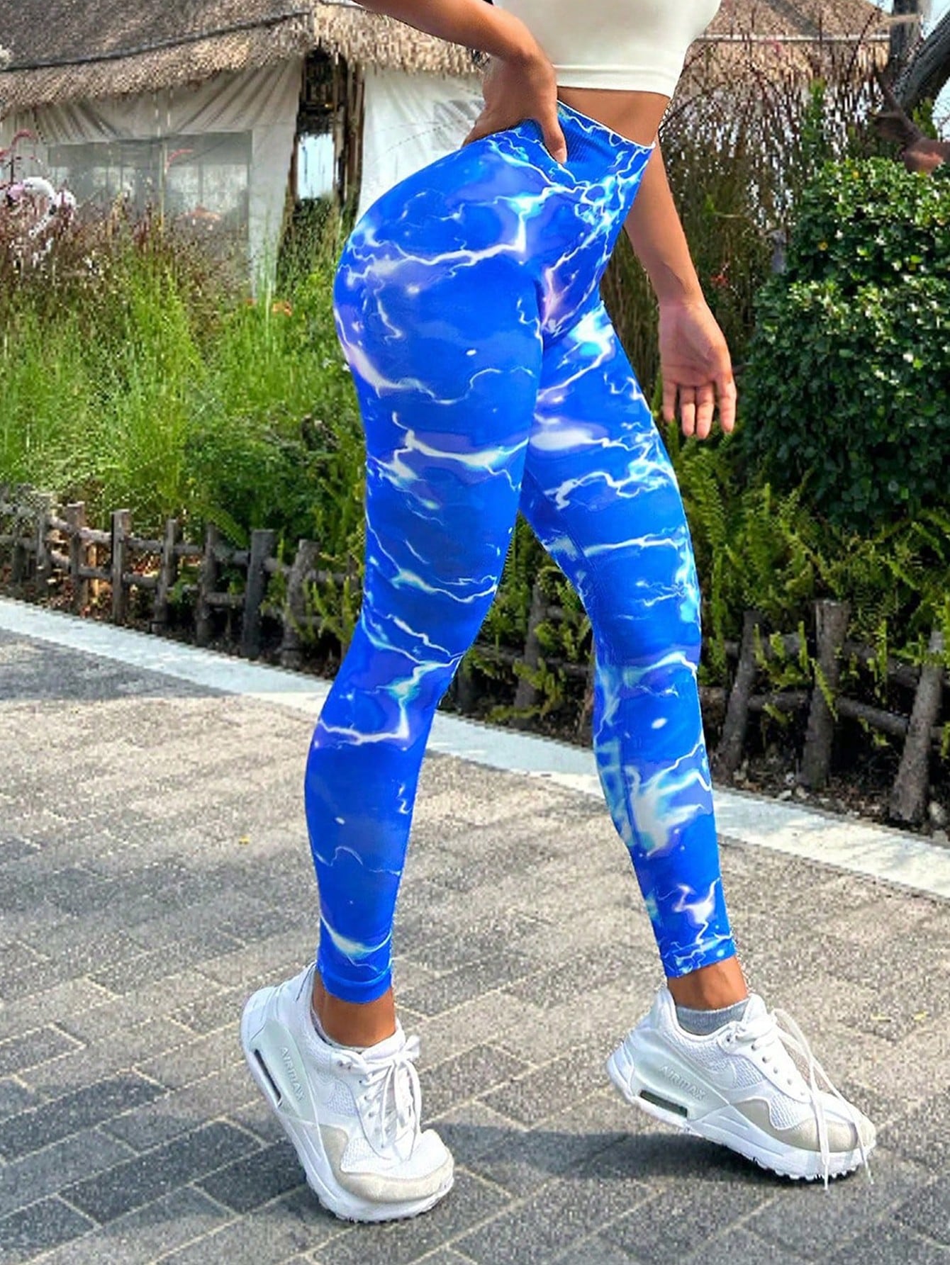 Women’s Tie-dye Slim Fit High Waistband Long Active Pants