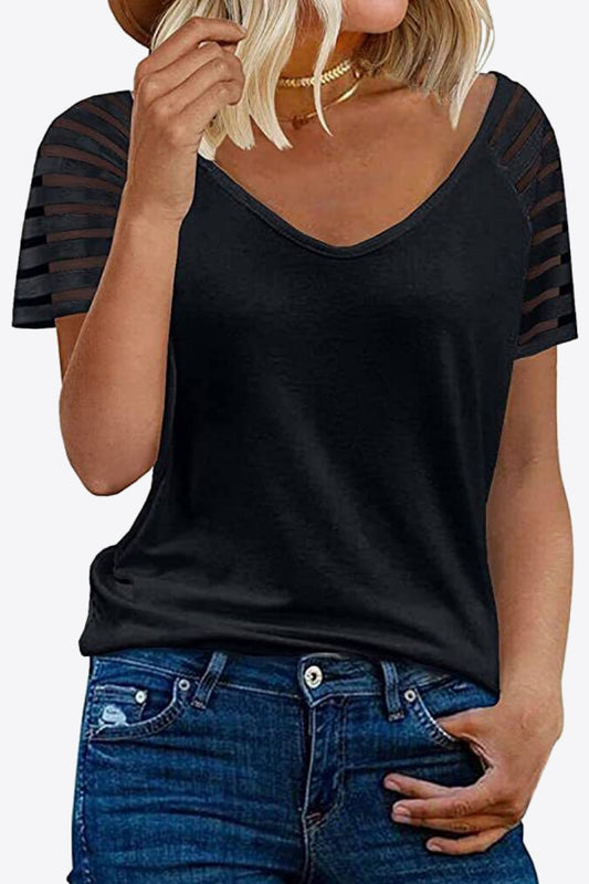 Women’s V-Neck Raglan Sleeve Tee