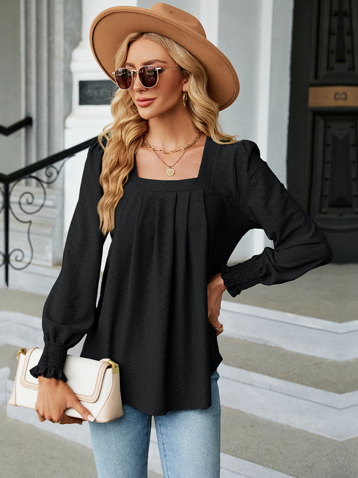 Women’s Square Neck Puff Sleeve Blouse