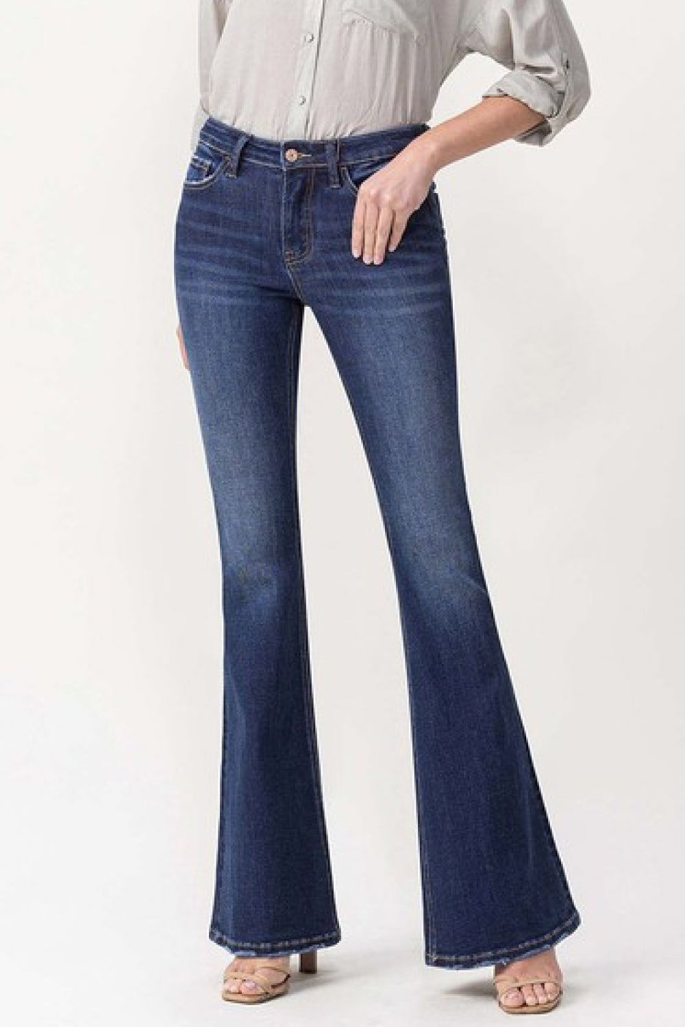 Women’s Lovervet Full Size Joanna Midrise Flare Jeans