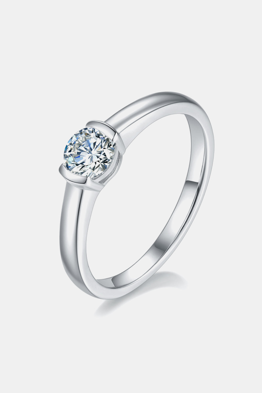 Women’s Moissanite 925 Sterling Silver Solitaire Ring