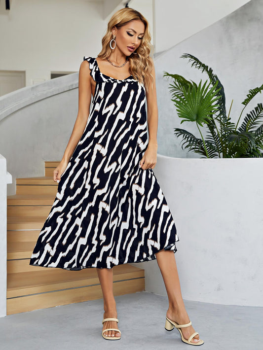 Women’s Two-Tone Low Back Midi Dress