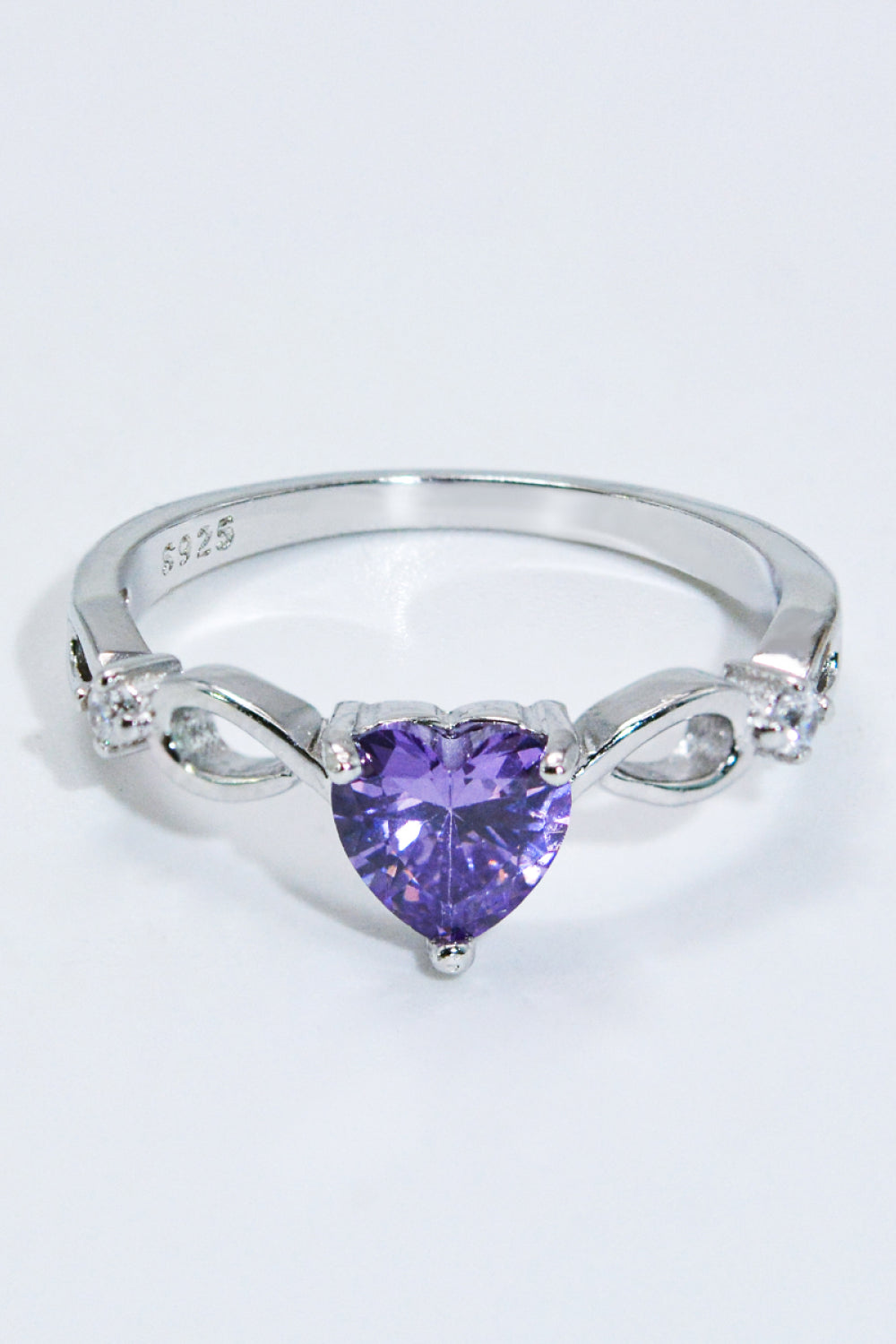 Women’s Crystal Heart 925 Sterling Silver Ring