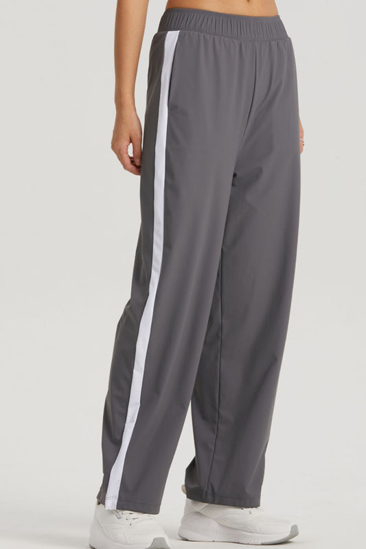 Women’s Side Stripe Elastic Waist Sports Pants
