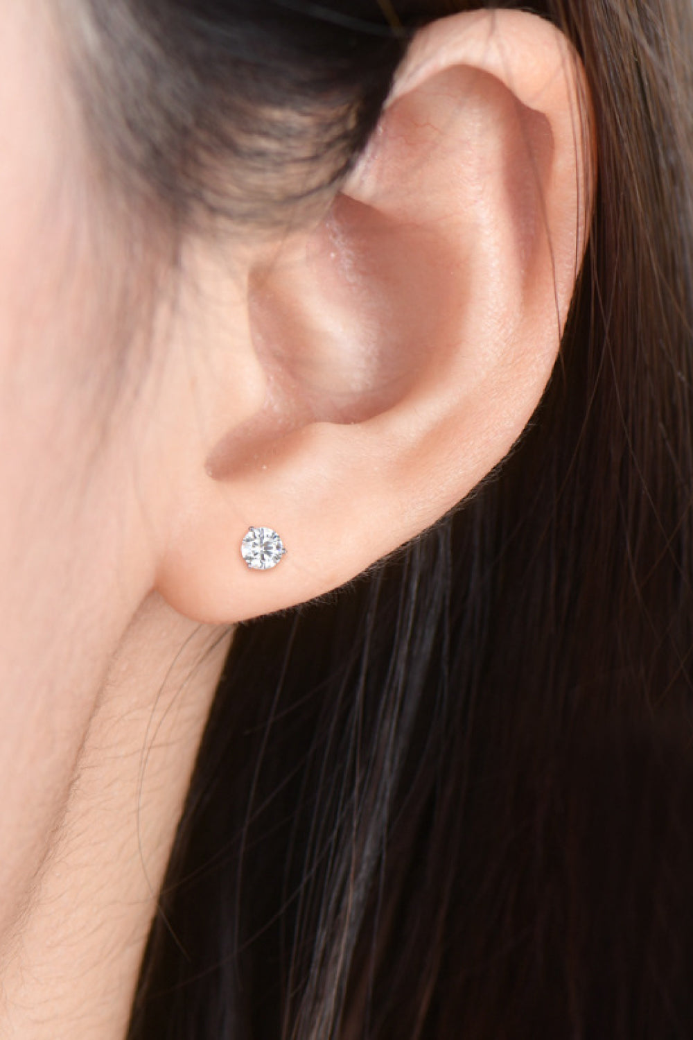 Women’s Moissanite 925 Sterling Silver Stud Earrings