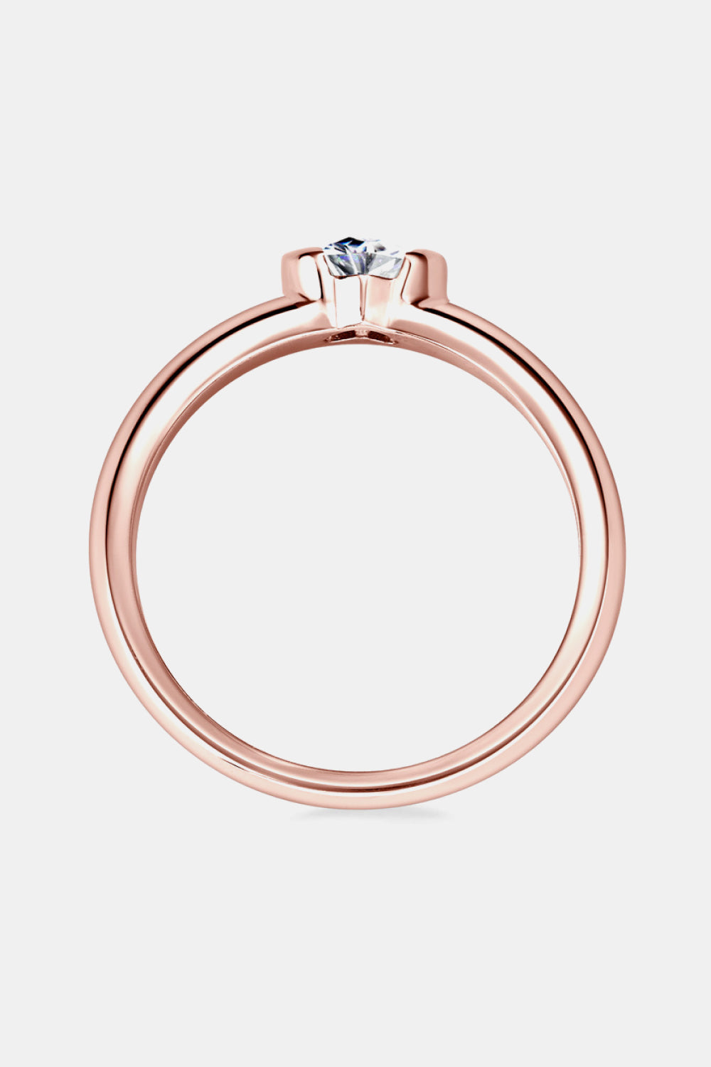 Women’s Moissanite 925 Sterling Silver Heart Solitaire Ring