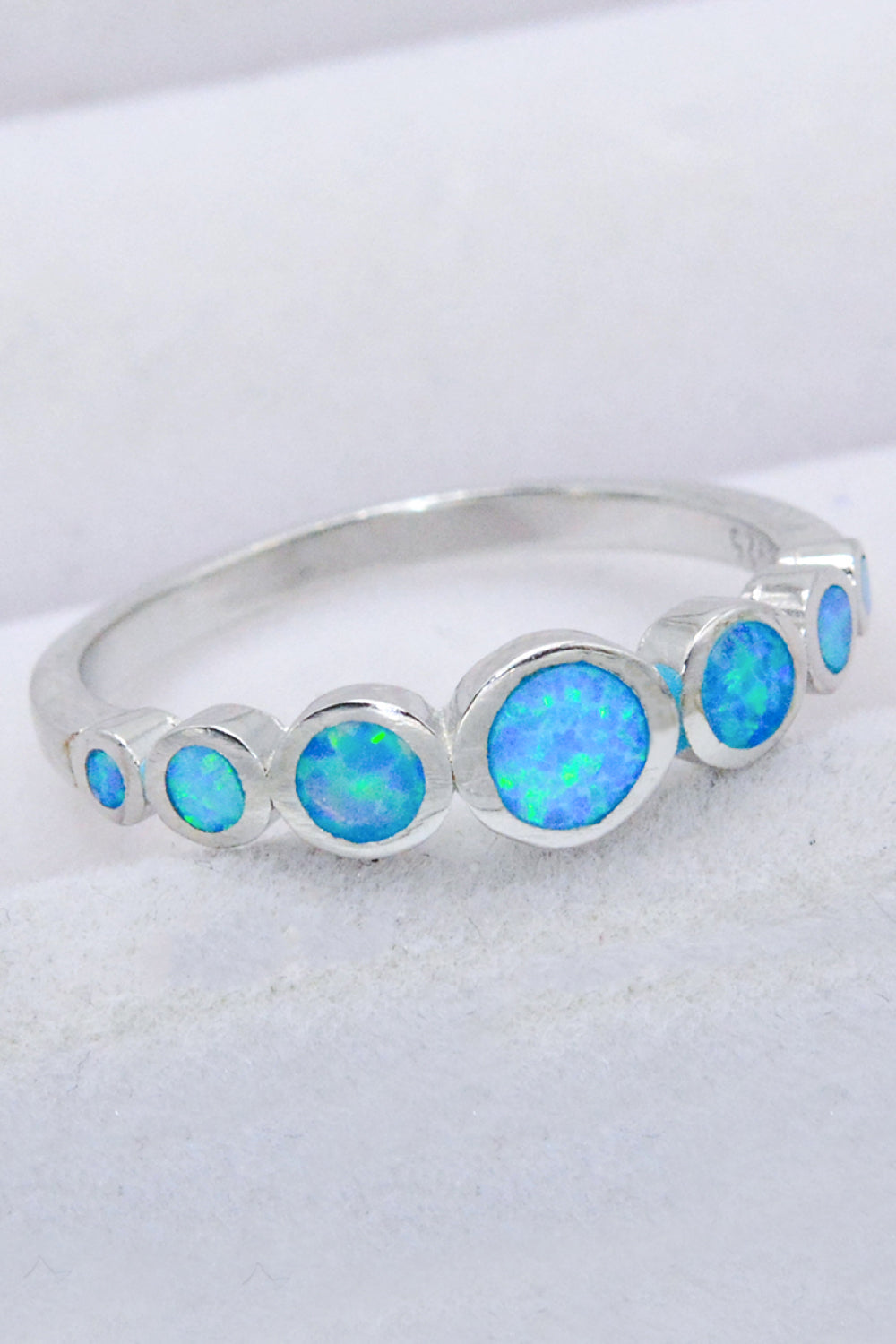 Women’s 925 Sterling Silver Multi-Opal Ring