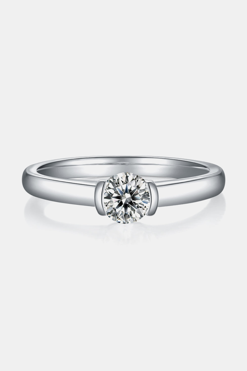 Women’s Moissanite 925 Sterling Silver Solitaire Ring