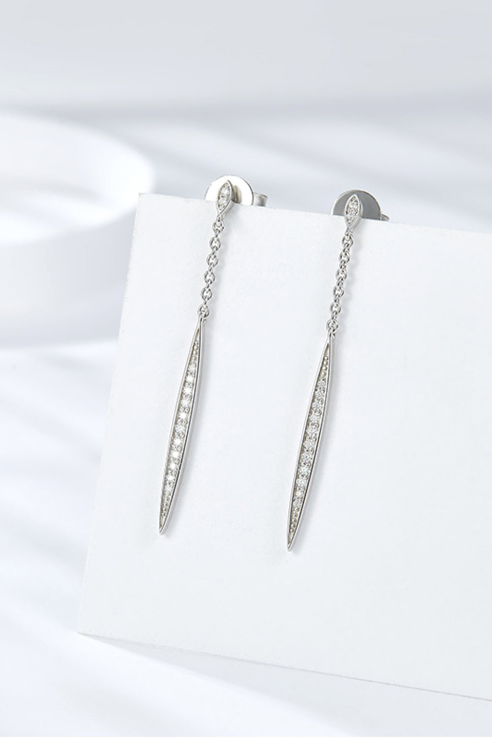 Women’s Elegant Moissanite 925 Sterling Silver Drop Earrings