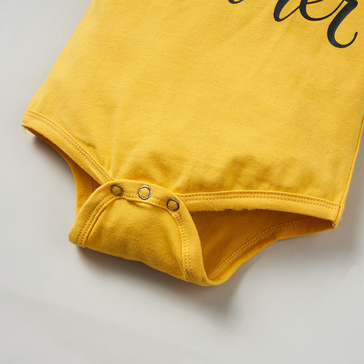 Children’s Girls HELLO SUMMER Bodysuit and Sunflower Print Pants Set