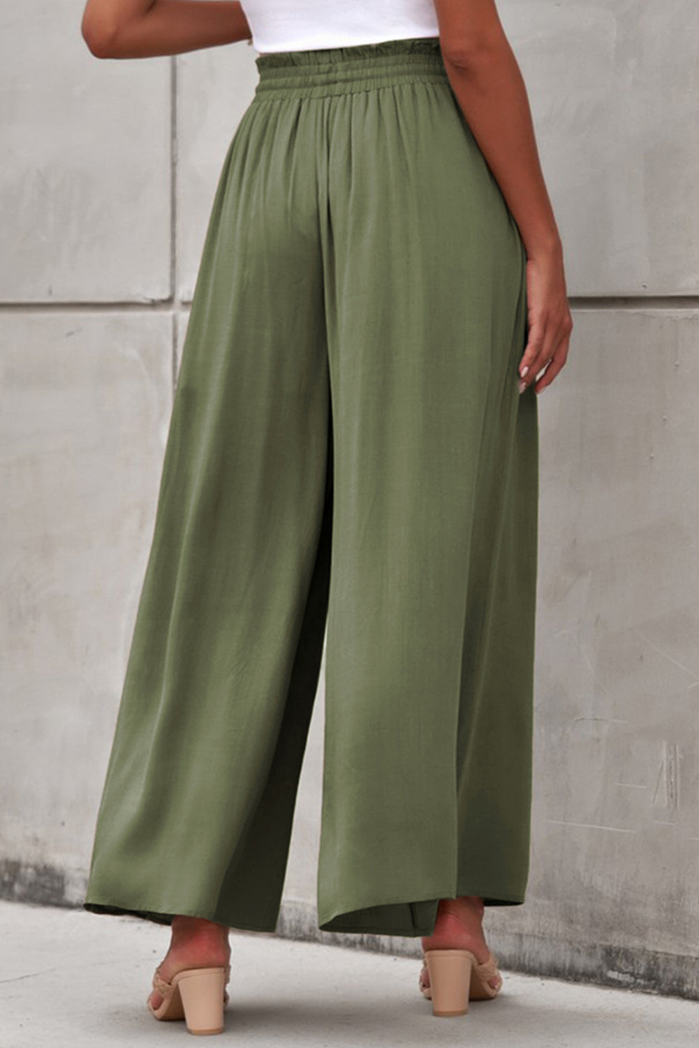 Women’s Drawstring Waist Wide Leg Pants