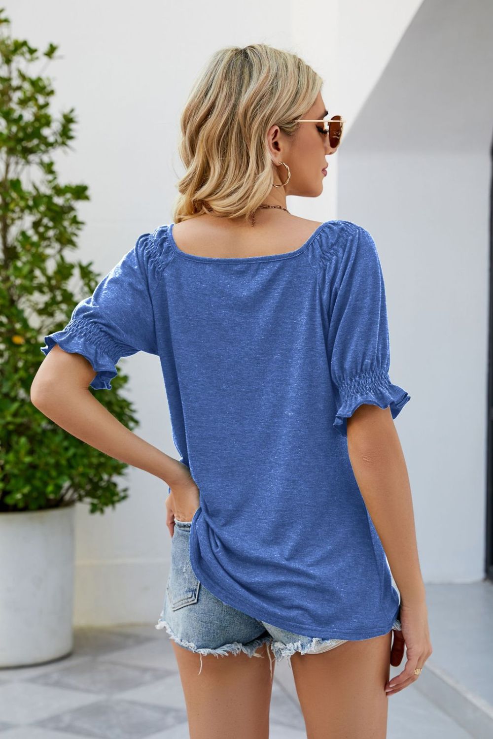 Women’s Short Flounce Sleeve Top