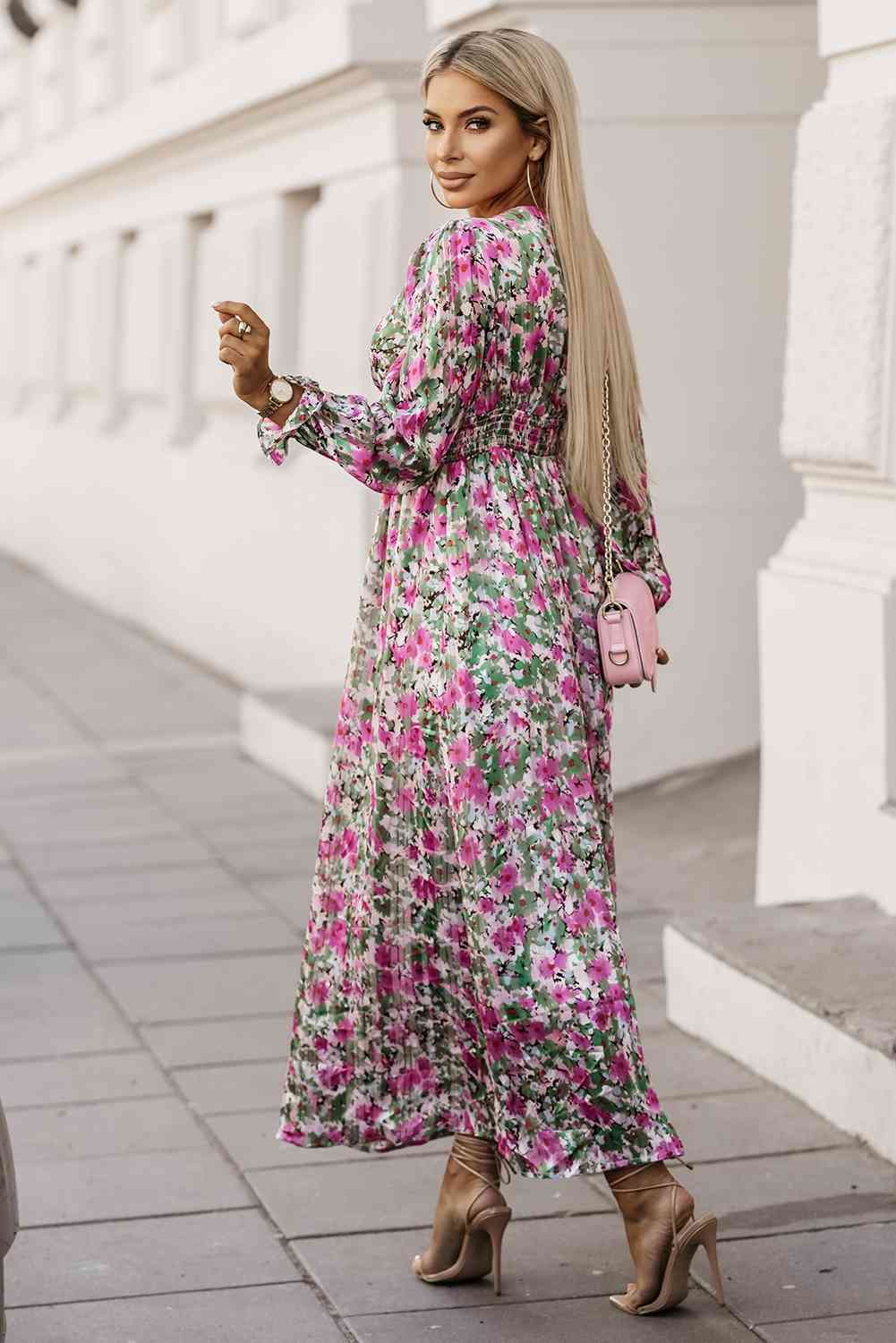 Women’s Floral Deep V Maxi Dress