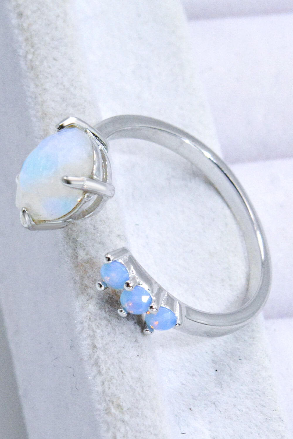 Women’s 18K Rose Gold-Plated Moonstone Open Ring