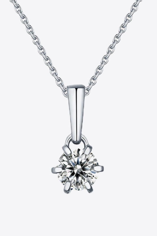 Women’s 2 Carat 6-Prong Moissanite Pendant Necklace