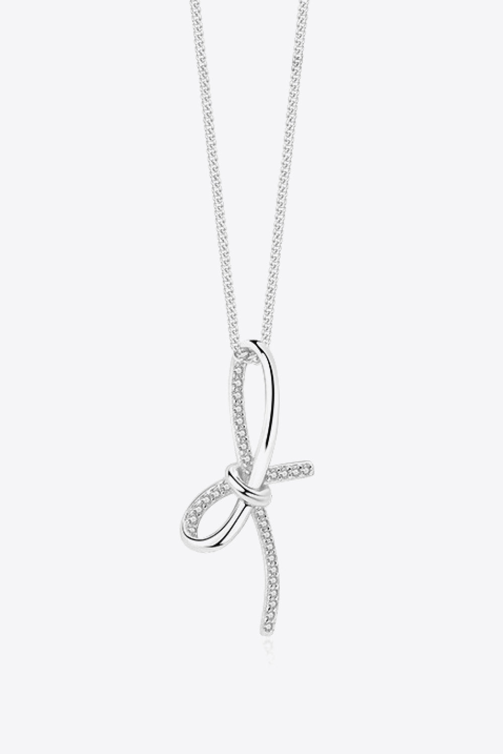 Women’s Zircon Bow Pendant Necklace
