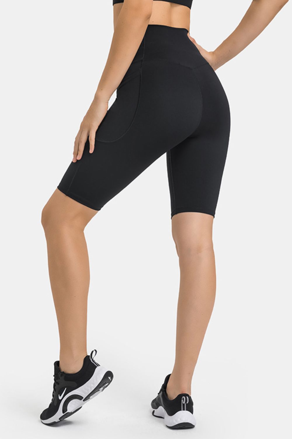 Women’s High Waist Biker Shorts with Pockets