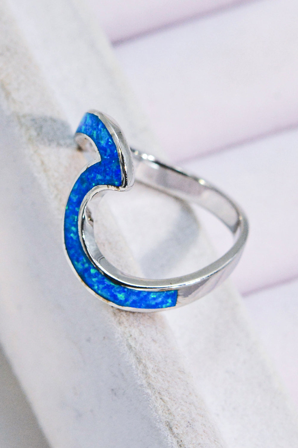 Women’s Opal Contrast 925 Sterling Silver Ring