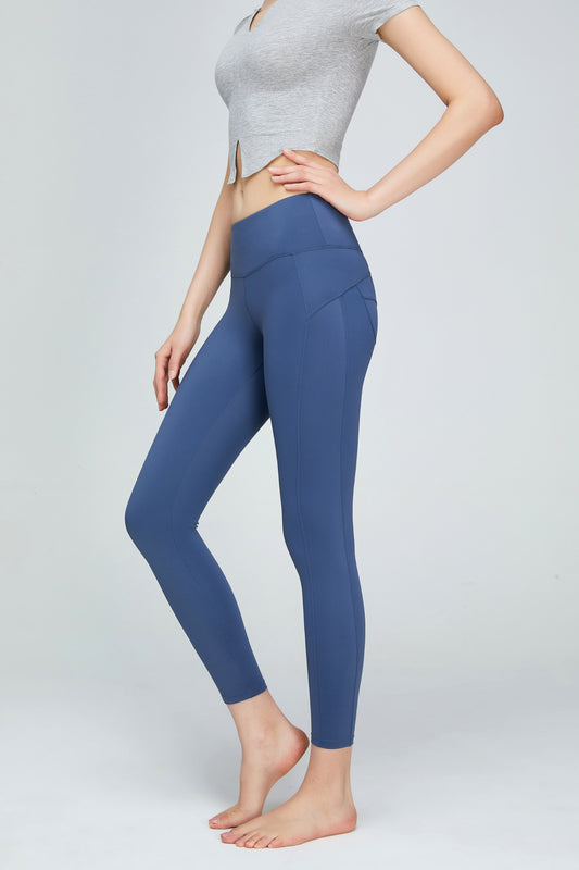 Women’s Seam Detail Wide Waistband Sports Leggings