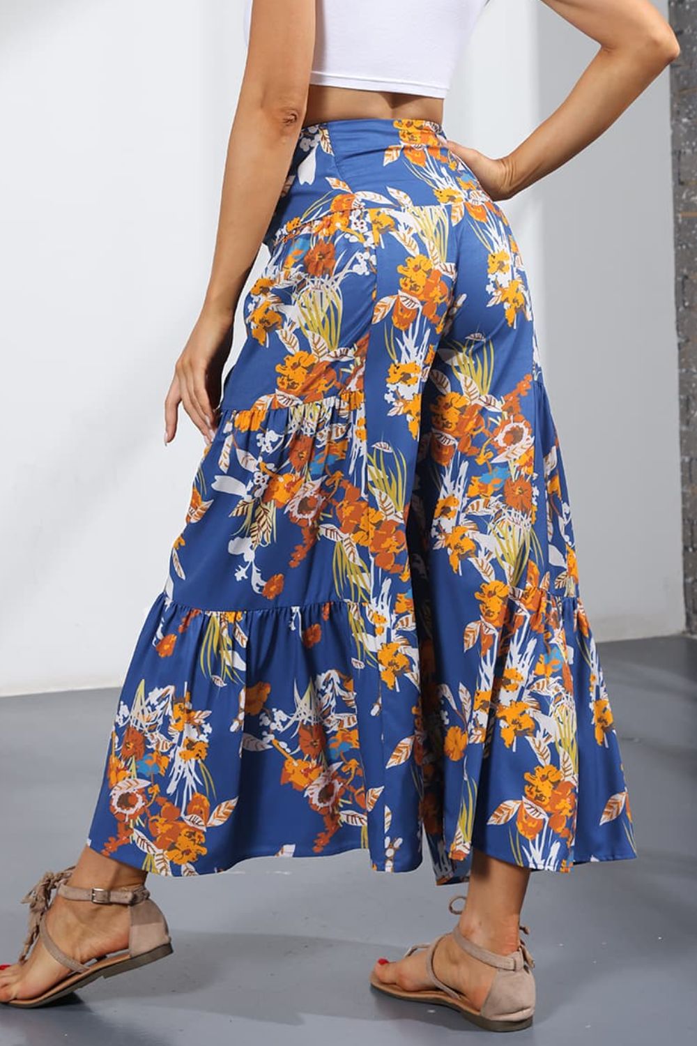 Women’s Printed Tie-Front Culottes