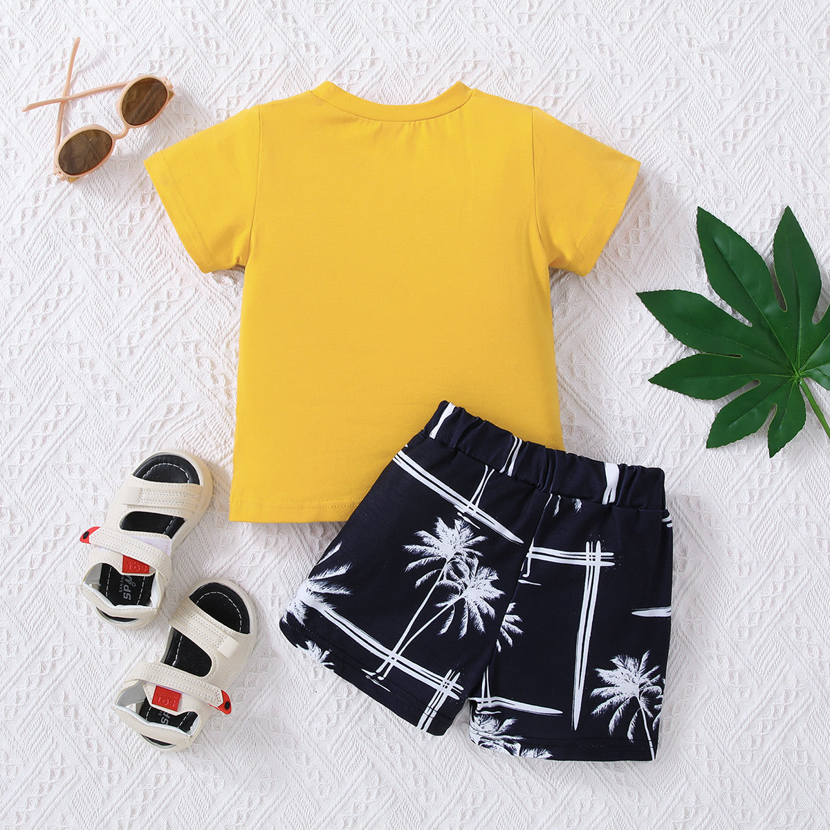Children’s Boys Graphic Tee and Printed Shorts Set