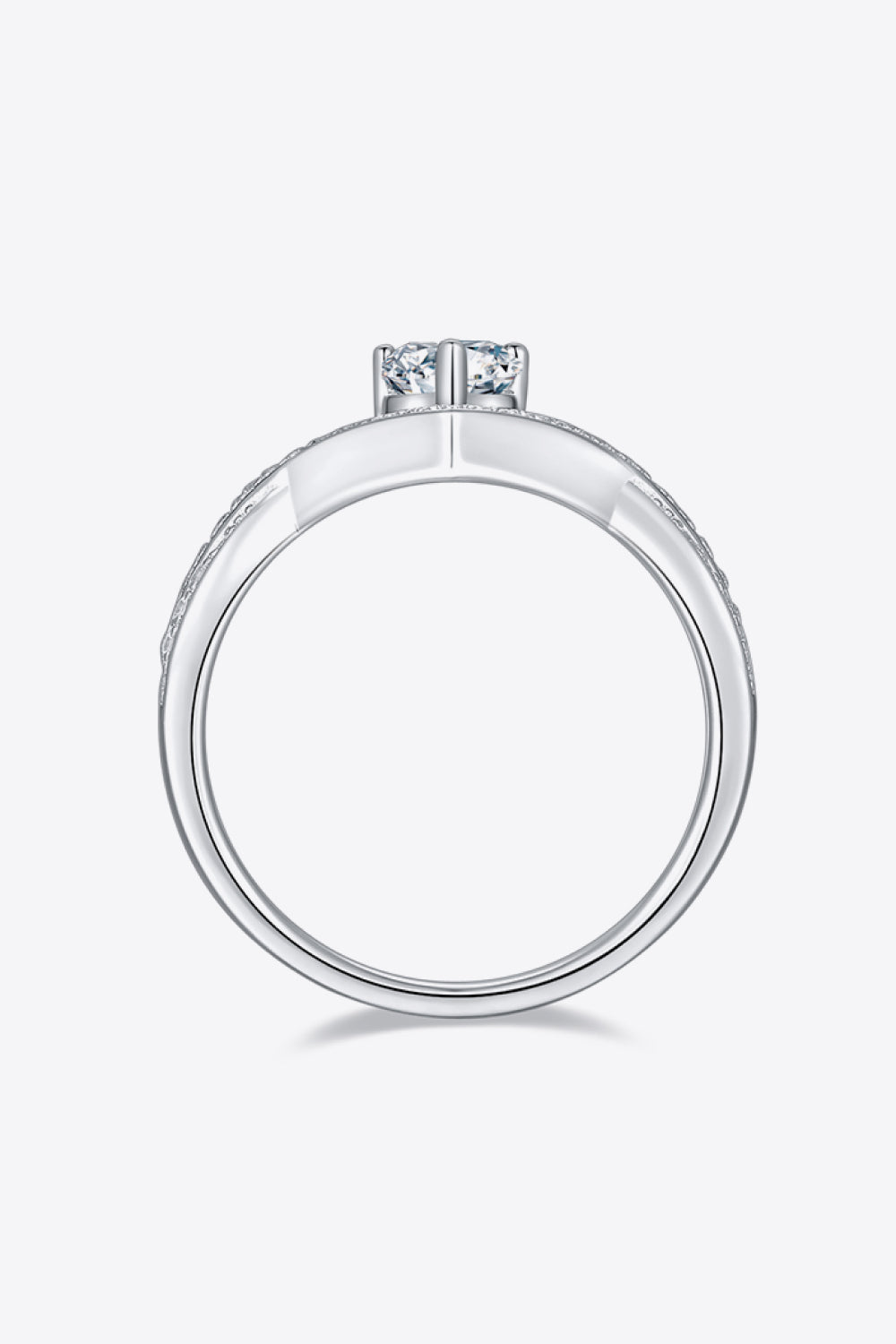 Women’s 1 Carat Moissanite Teardrop 925 Sterling Silver Ring