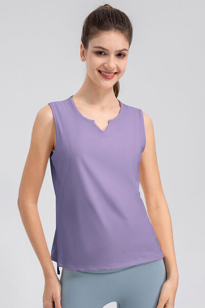 Women’s Notched Wide Strap Active Tank