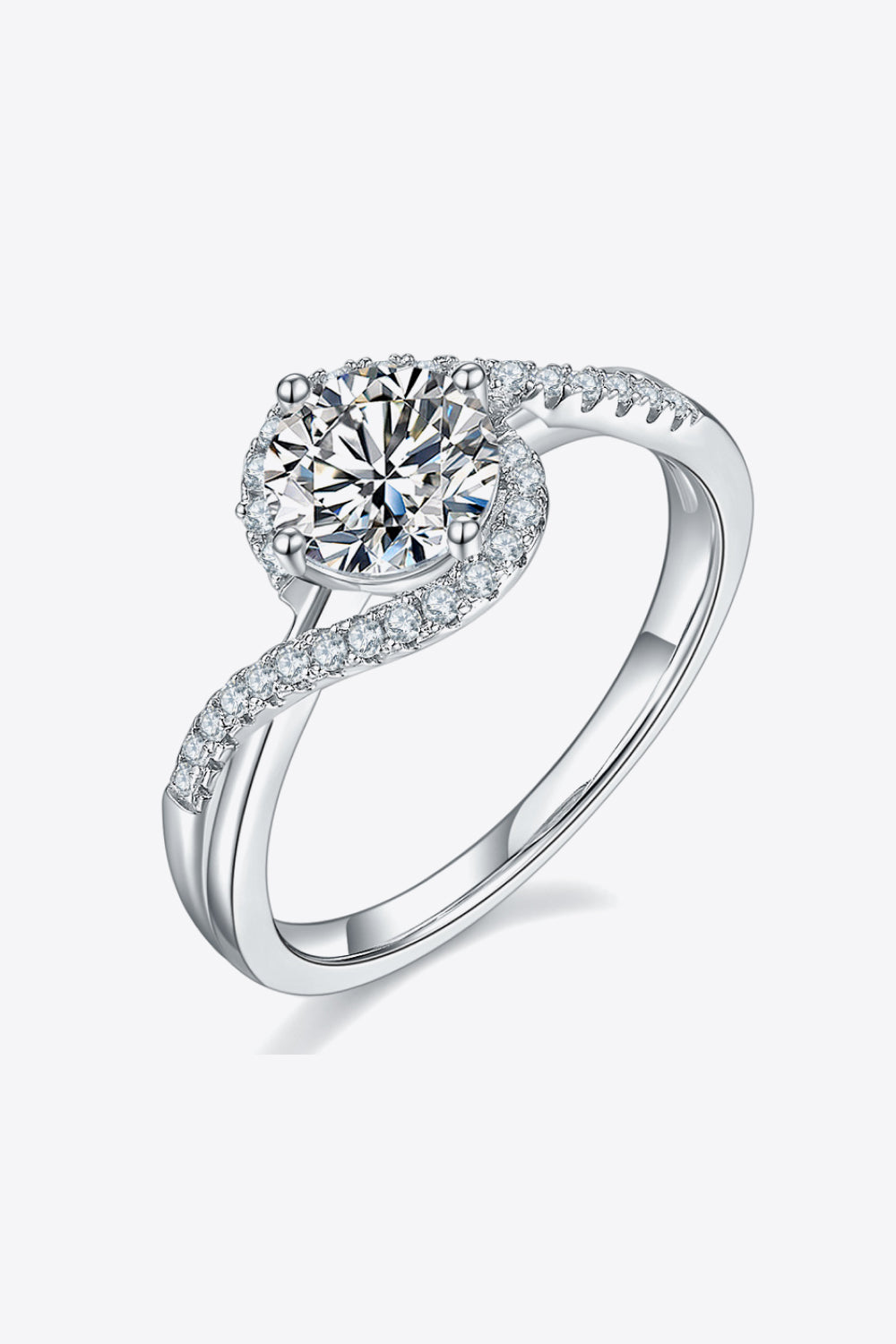 Women’s 1 Carat Moissanite Crisscross Ring