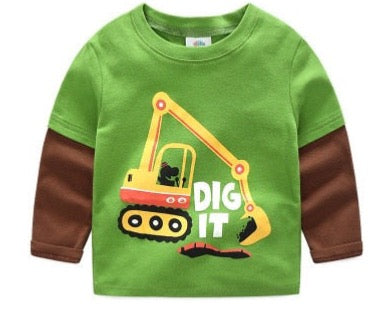 Kids Boys T-shirt Long Sleeve Size 2T-10