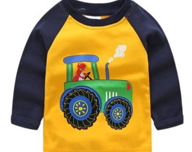 Kids Boys T-shirt Long Sleeve Size 2T-10