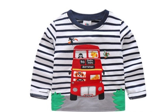 Kids Boys T-shirt Long Sleeve Size 2T-10