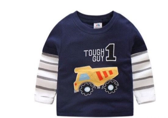 Kids Boys T-shirt Long Sleeve Size 2T-10