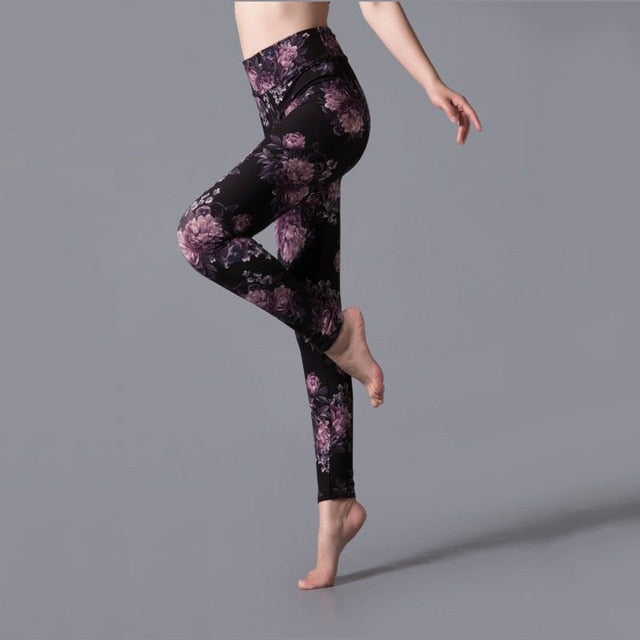 Women's Printed High Elasticity High Waist Elastic Leggings Size S-XXXL