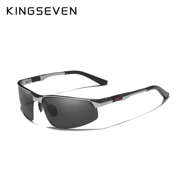 Men’s KINGSEVEN Driving Series Polarized Aluminum Blue Mirror Aviation Sunglasses