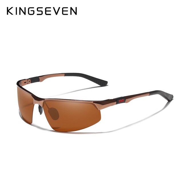 Men’s KINGSEVEN Driving Series Polarized Aluminum Blue Mirror Aviation Sunglasses
