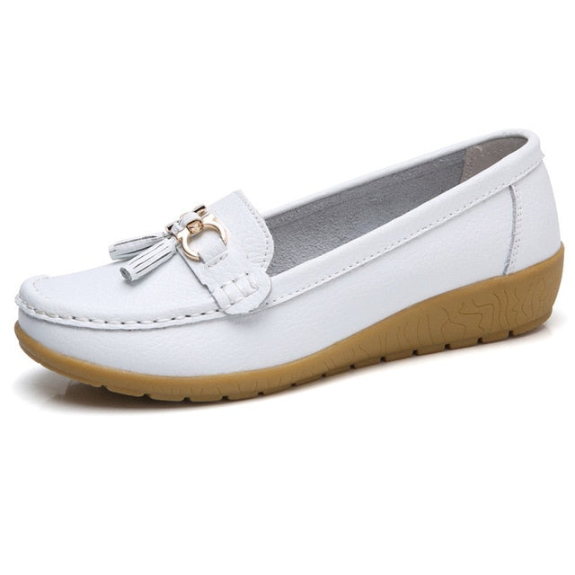 Women’s Flat Slip On Shoes With Metal Decorations Size 5-10.5