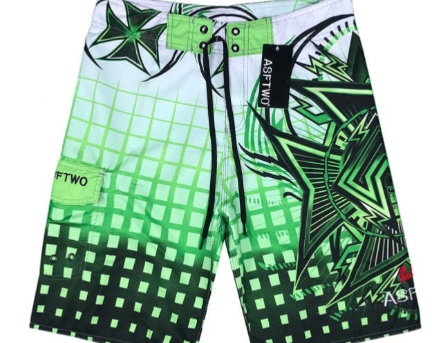 Men’s Board Shorts Beach Wear Quick Dry Printed Swimming Shorts Size 30-44