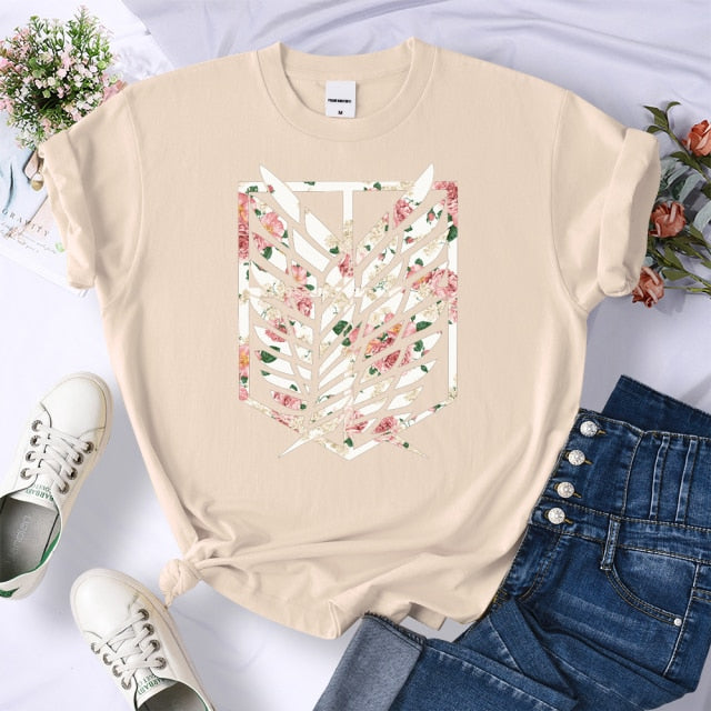 Women’s Crewneck Fashion T-Shirts Size S-3XL