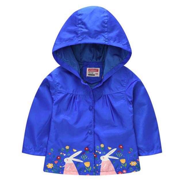 Children's Waterproof Windbreaker Long Sleeve Jacket Boys Girls Size 2-6 Years