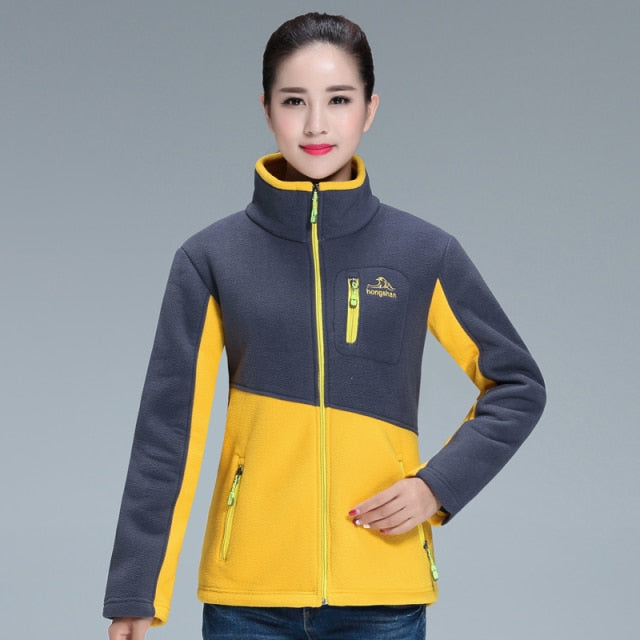 Women's Winter Jacket Fleece Coat Long Sleeve Zippered Outerwear Size L-4XL