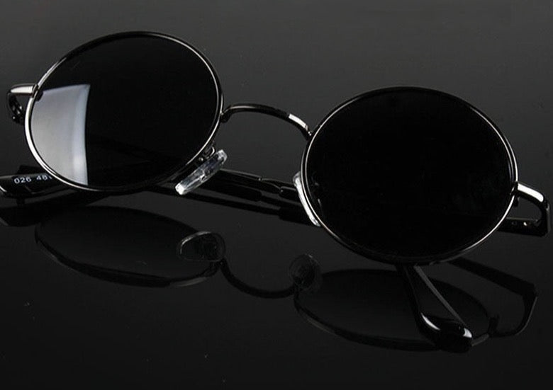Unisex Retro Vintage Round Polarized Alloy Metal UV400 Sunglasses (No Box)