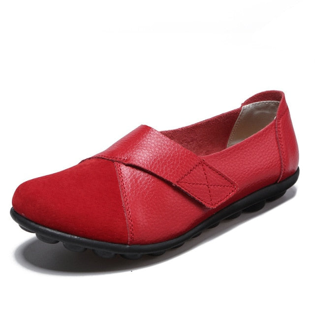 Women’s Flat Soft Genuine Leather Casual Shoes Size 35-44